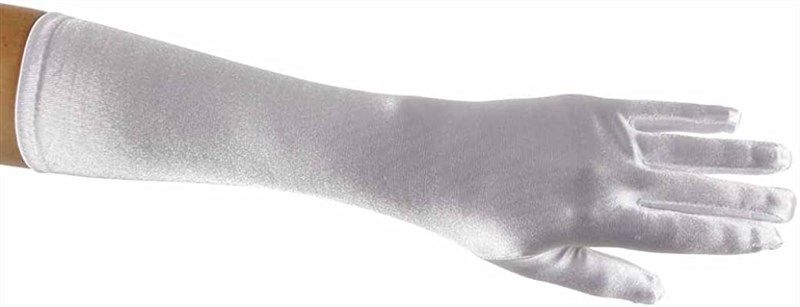 showstopper shiny satin length gloves 로고