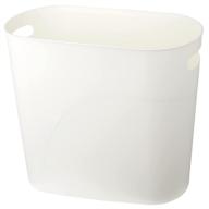 🗑️ sleek slim trash can with handles - 3.17 gallon/12 liter compact plastic wastebasket for narrow spaces - ideal for home, bathroom, bedroom, kitchen, and office - white logo