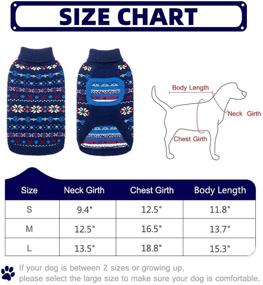 img 3 attached to 🐾 Turtleneck Pet Sweater with Leash Hole - Cute Winter Knitwear for Small Dogs and Cats with Snowflake Pattern - Cold Weather Clothes Outfit by BINGPET