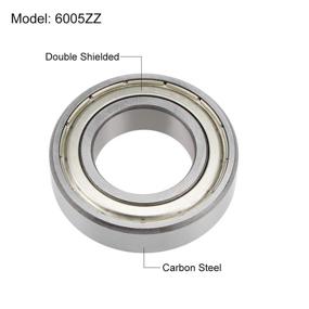 img 3 attached to Uxcell 6005ZZ Groove Bearings Shielded