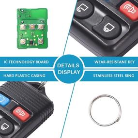 img 1 attached to 🔑 MICTUNING Keyless Entry Remote Control - 4 Button Car Key Fob Clicker Transmitter Replacement for Ford, Lincoln, Mercury, Mazda, Mustang, Explorer, Escape, Expedition, Focus, Fusion, Taurus (CWTWB1U345)