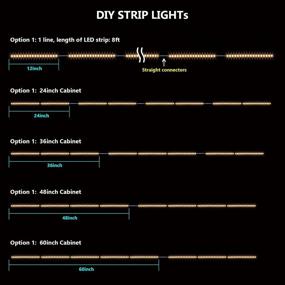 img 1 attached to 🔦 Wobane Under Cabinet Lighting Kit - 8PCS 12 inch LED Light Bars for Kitchen, Cupboard, Desk, Bookcase, Shelf - DIY Tape Light with ETL Adapter, Variety Connectors - 1200lm, 2700K Warm White