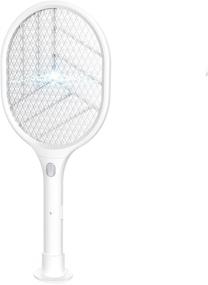 img 4 attached to 🦟 2 in 1 Bug Zapper: Powerful 3500 Volt Rechargeable Fly Swatter for Home and Outdoor with 3-Layer Touch Mesh!