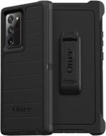 📱 otterbox defender screenless series rugged case &amp; belt clip holster for galaxy note 20 ultra 5g - black (retail packaging) with microbial defense logo