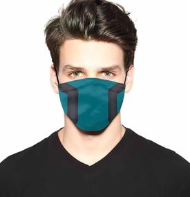 img 2 attached to 🎭 Premium Reusable Men's Face Mask Set: Comfortable, Adjustable & Stylish Balaclavas with Washable, Fashionable Scarves