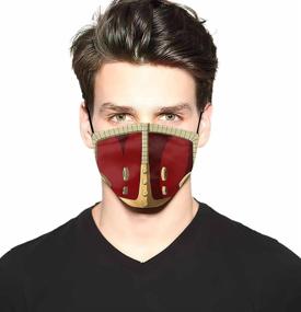 img 3 attached to 🎭 Premium Reusable Men's Face Mask Set: Comfortable, Adjustable & Stylish Balaclavas with Washable, Fashionable Scarves