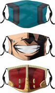 🎭 premium reusable men's face mask set: comfortable, adjustable & stylish balaclavas with washable, fashionable scarves logo