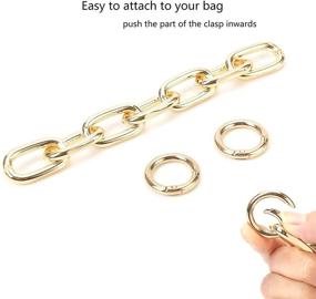 img 1 attached to 👜 Gold Fashion Cross-Body Purse Straps Extenders - Handbag Shoulder Straps Extender with Bag Chain Accessory Charms