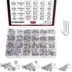 img 4 attached to 🔩 High-Quality DYWISHKEY 1220 PCS Stainless Steel Hex Bolts Screws Nuts & Washers Kit with Hex Wrenches - Assortment for Versatile Fastening Solutions