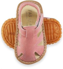 img 1 attached to 👣 Soft Sole Baby Sandals - Rubber Crib Shoes for Newborn Boys and Girls | First Walker Summer Beach Footwear