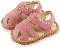 👣 soft sole baby sandals - rubber crib shoes for newborn boys and girls | first walker summer beach footwear logo