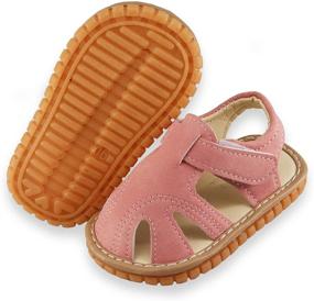 img 3 attached to 👣 Soft Sole Baby Sandals - Rubber Crib Shoes for Newborn Boys and Girls | First Walker Summer Beach Footwear