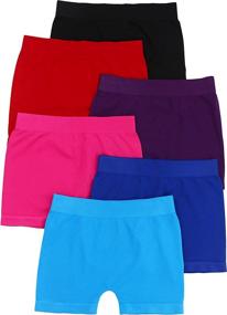 img 4 attached to Set of 6 Seamless Layering Shorts Tights for Girls to Wear Under Skirts by ToBeInStyle
