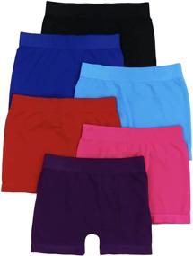 img 1 attached to Set of 6 Seamless Layering Shorts Tights for Girls to Wear Under Skirts by ToBeInStyle