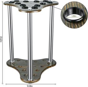 img 3 attached to 🎱 Frjjthchy 12 Pool Billiard Rack: Premium Wood Cue Racks for Organized Floor Pool Cue Storage