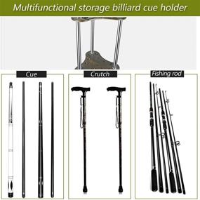 img 1 attached to 🎱 Frjjthchy 12 Pool Billiard Rack: Premium Wood Cue Racks for Organized Floor Pool Cue Storage