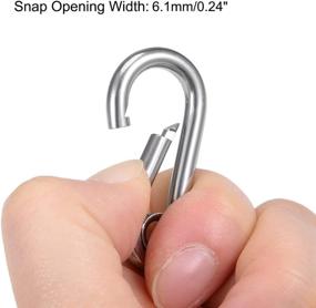 img 1 attached to Uxcell Carabiner Inches Stainless Keychain Outdoor Recreation for Accessories