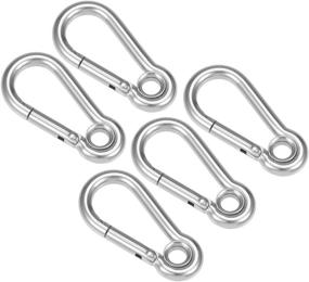 img 3 attached to Uxcell Carabiner Inches Stainless Keychain Outdoor Recreation for Accessories