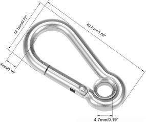 img 2 attached to Uxcell Carabiner Inches Stainless Keychain Outdoor Recreation for Accessories