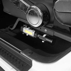 img 2 attached to Convenient Hooke Road JK Front Seat Flashlight Holder with Flashlight for 2011-2018 Jeep JK Wrangler & Unlimited - Batteries Not Included