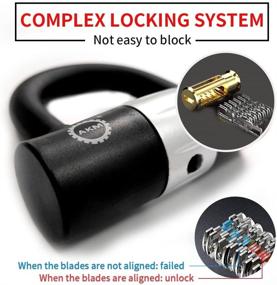 img 2 attached to Ultimate Security 12mm Cut-Proof Bike Chain Lock with 16mm U Lock - Heavy Duty Disc Lock for Bicycles & Motorcycles - 3 Keys Included (3-Feet, Black)