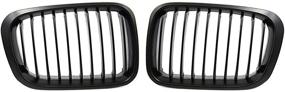 img 4 attached to 🚗 uxcell Matte Black Kidney Grille for BMW 3 Series E46 320i 325i 328i 330i Sedan (98-01) - Upgrade Your Car's Look!