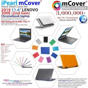 img 3 attached to 🔵 mCover Hard Shell Case for 2019 11.6" Lenovo 300E (2nd Gen.) 2-in-1 Chromebook Laptop - Blue (Not Compatible with Lenovo 300E Windows & N21 / N22 / N23 / 100E / 500E Chromebook)