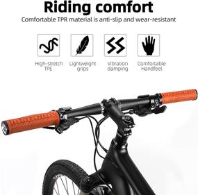 img 3 attached to 🚲 ROCKBROS Double Lock-on Bike Handlebar Grips: Ergonomic Non-Slip Rubber Hand Grip for MTB, Scooter, BMX & More