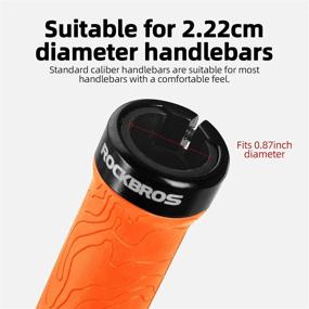 img 2 attached to 🚲 ROCKBROS Double Lock-on Bike Handlebar Grips: Ergonomic Non-Slip Rubber Hand Grip for MTB, Scooter, BMX & More