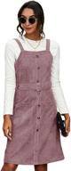 👗 milumia women's corduroy sleeveless pinafore overall - fashionable jumpsuits, rompers, and overalls logo