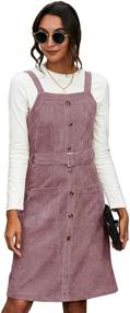 img 4 attached to 👗 Milumia Women's Corduroy Sleeveless Pinafore Overall - Fashionable Jumpsuits, Rompers, and Overalls