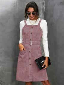 img 1 attached to 👗 Milumia Women's Corduroy Sleeveless Pinafore Overall - Fashionable Jumpsuits, Rompers, and Overalls