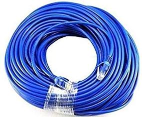 img 1 attached to 🔌 Кабель высокой скорости CableVantage 200 футов Cat5 Patch Cord для ПК, PS4, Xbox One, модема, маршрутизатора - 500 МГц Ethernet Интернет сетевой LAN RJ45 UTP (синий)