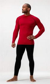 img 2 attached to 🔥 Stay Warm in Style with DEVOPS 2 Pack Men's Thermal Turtle Mock Neck Shirts