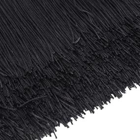 img 1 attached to 🎀 10 Yards Sewing Fringe Trim - 15cm Wide Tassel Fringe Trim for Skirt, Wedding Dress, Lamp Shade Decoration (Black)