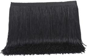 img 3 attached to 🎀 10 Yards Sewing Fringe Trim - 15cm Wide Tassel Fringe Trim for Skirt, Wedding Dress, Lamp Shade Decoration (Black)