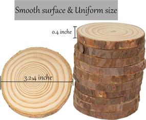 img 3 attached to Unfinished Natural Wooden Slices 40 Pcs: Craft Wood Kit for DIY Christmas Ornaments, Art, and Painting