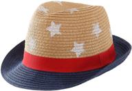 🧢 llmoway boys' little fedora summer panama accessories, hats, and caps logo