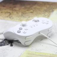 🎮 enhanced pro controller gamepad joystick for nintendo wii game remote - sqdeal classic (white) logo