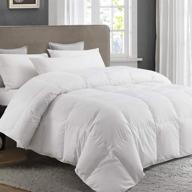 🛏️ yalamila oversize king 100% cotton goose down comforter-all season quilted duvet insert bedding-white stand alone comforter logo