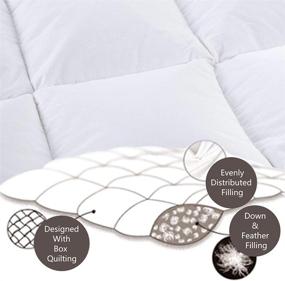 img 2 attached to 🛏️ Yalamila Oversize King 100% Cotton Goose Down Comforter-All Season Quilted Duvet Insert Bedding-White Stand Alone Comforter