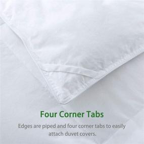 img 1 attached to 🛏️ Yalamila Oversize King 100% Cotton Goose Down Comforter-All Season Quilted Duvet Insert Bedding-White Stand Alone Comforter