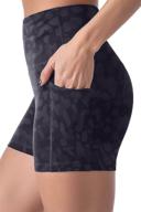 🩳 sunzel women's high waisted biker shorts with pockets - 8 inch and 5 inch lengths, perfect for yoga and workouts логотип