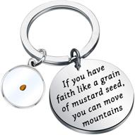 🔑 faadbuk mustard seed keychain: a powerful symbol of faith and a meaningful gift logo