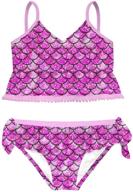 👙 swimsobo girls 3d printed tankini swimwear sets: trendy two piece bathing suits for ages 3-12 logo