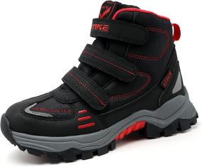 img 4 attached to 🥾 Durable Kids Hiking Boots: Comfortable Outdoor Climbing Sneakers for Boys and Girls - Non-Slip, Antiskid Steel Buckle Sole