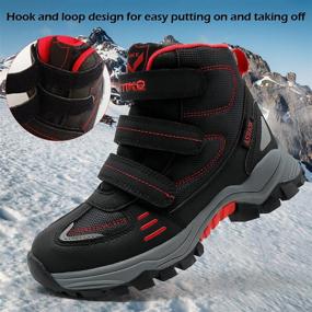 img 1 attached to 🥾 Durable Kids Hiking Boots: Comfortable Outdoor Climbing Sneakers for Boys and Girls - Non-Slip, Antiskid Steel Buckle Sole