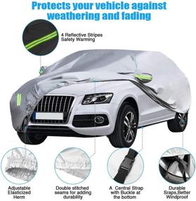 img 3 attached to 🚗 ELUTO Waterproof SUV Car Cover - All Weather Full Car Covers for Outdoor and Indoor Use - Breathable and Scratch Resistant - Provides UV Protection - Fits up to 191'' (191''L x 75''W x 73''H)