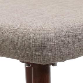 img 3 attached to 🪑 Marlee Mid-Century Fabric Dining Chairs: Dark Walnut Legs, 2-Pc Set – Wheat