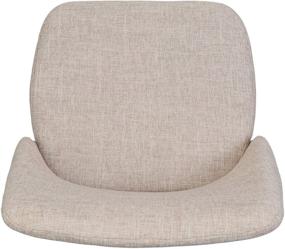 img 1 attached to 🪑 Marlee Mid-Century Fabric Dining Chairs: Dark Walnut Legs, 2-Pc Set – Wheat